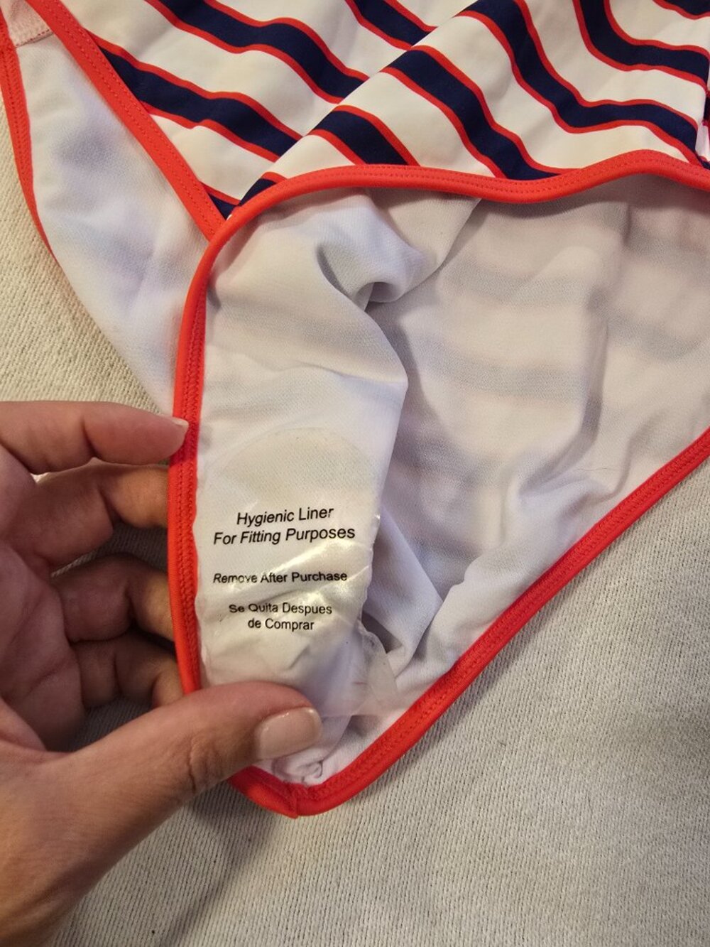 Smart And Sexy One Piece Swimsuit Striped Front Zip Athletic NWT Size Large - Picture 2 of 16